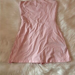 Elegant Pink Strapless Dress